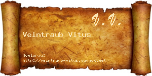Veintraub Vitus névjegykártya